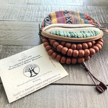 Hand-strung in Kathmandu near Boudhanath Stupa, this authentic 108 Bodhi Seed mala supports meditation with grounding, larger beads and traditional craftsmanship since 1999.